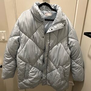 ASOS oversized Light Blue Quilted Puffer Jacket
